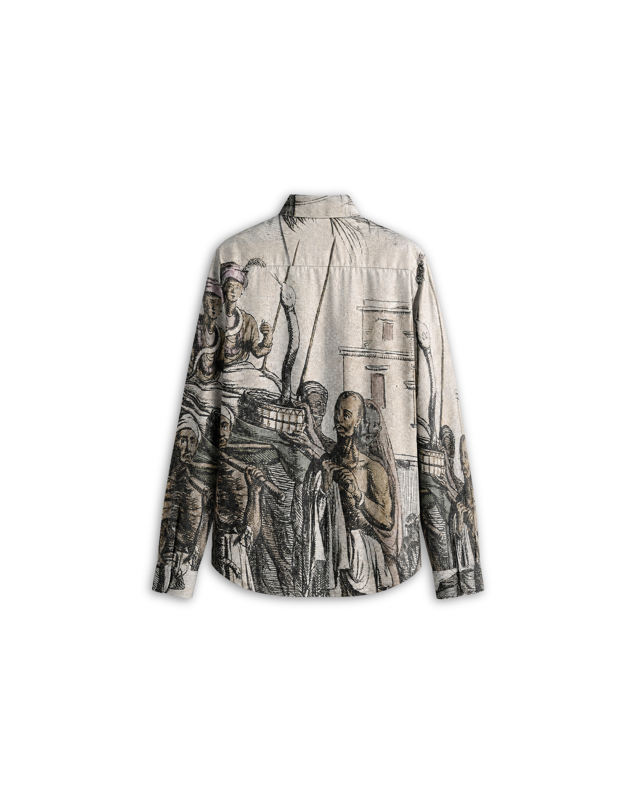 Jhaapan Shirt Men-White-Giza Cotton