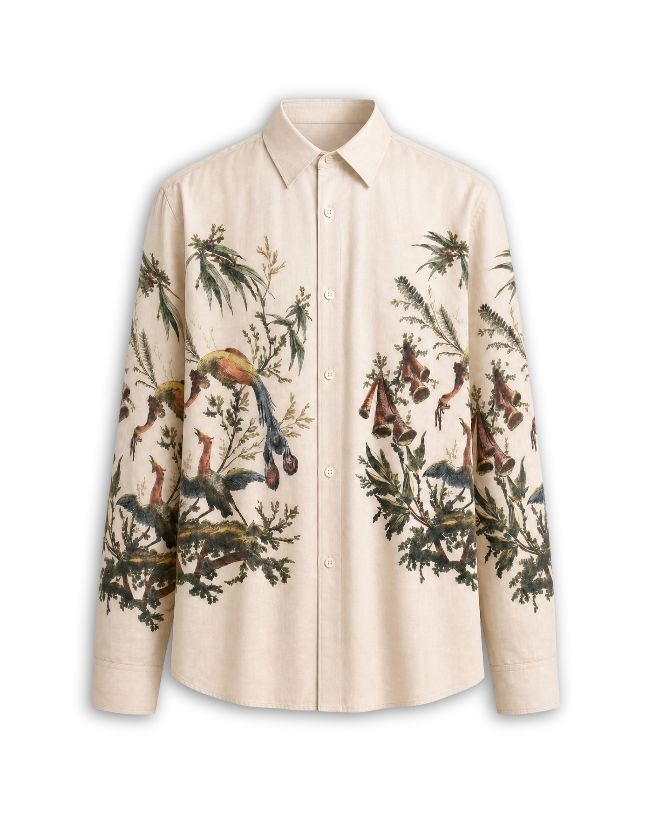Aviary Bloom Shirt Women - Printed Giza Cotton Shirt
