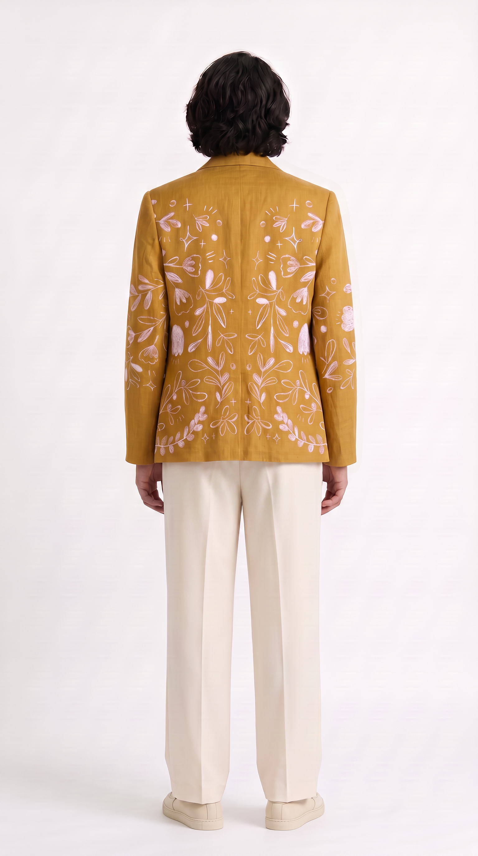 Flowerchild Blazer Men Yellow