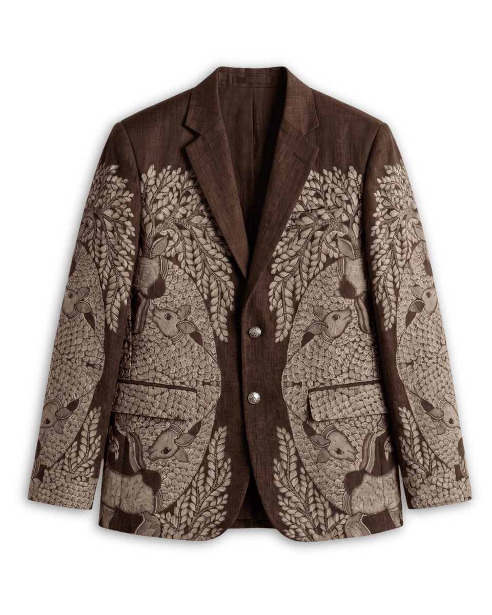 Gond Life Jacket Women Brown - Naymish Designs