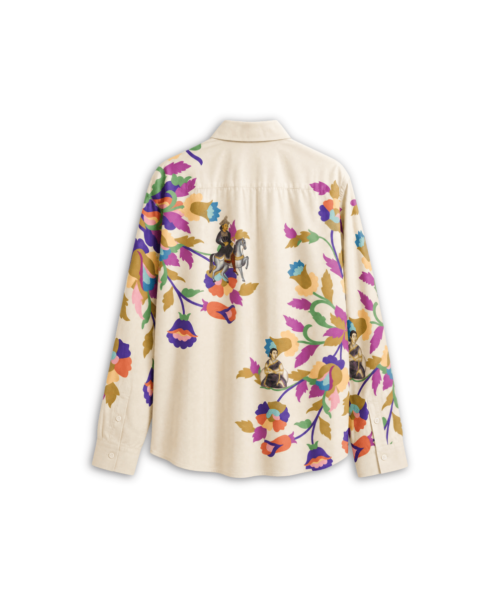 Kalighat Floral Graffit Shirt Women - Naymish Designs