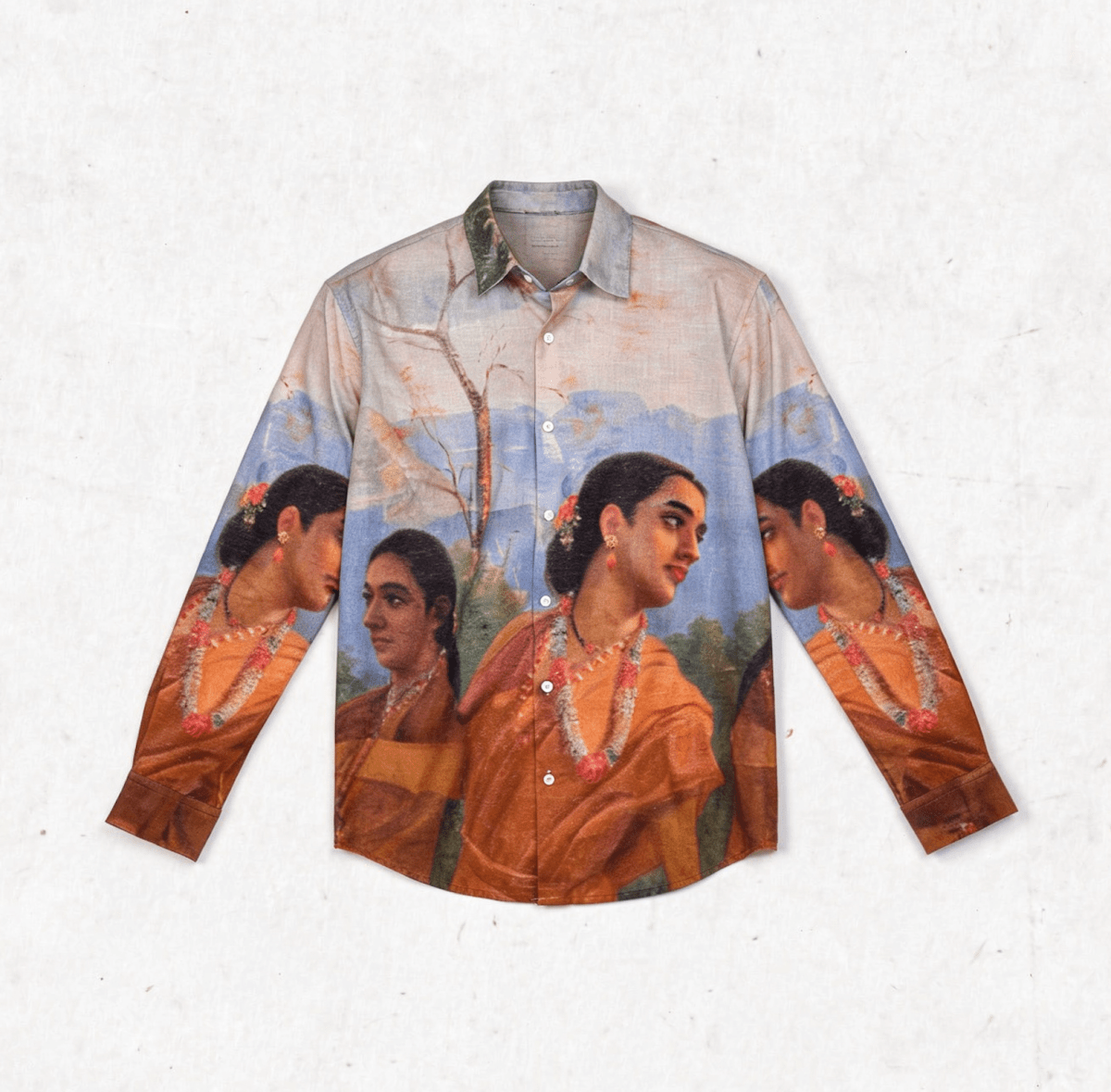 Shakuntala Women - Shirt Women - Raja Ravi Varma - Shirt for Women Luxury Designer | Soft Cotton or Pure Linen - Naymish Designs