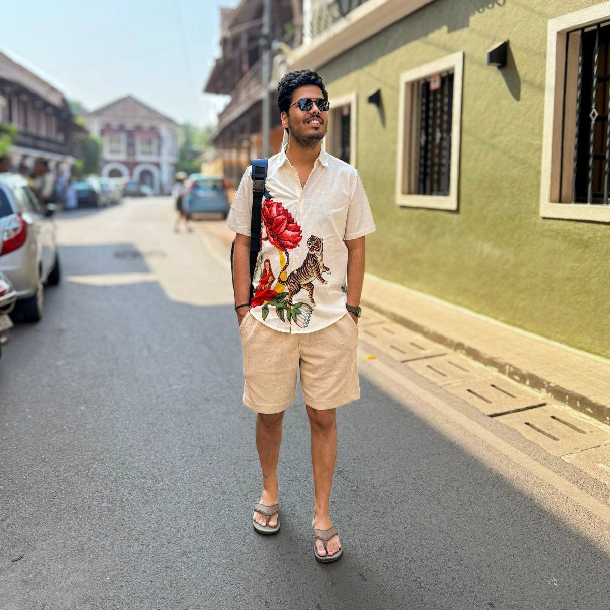 16 Bit Retro Mens Cotton Casual Shirts White Half Sleeve Resort Collar - Naymish Designs