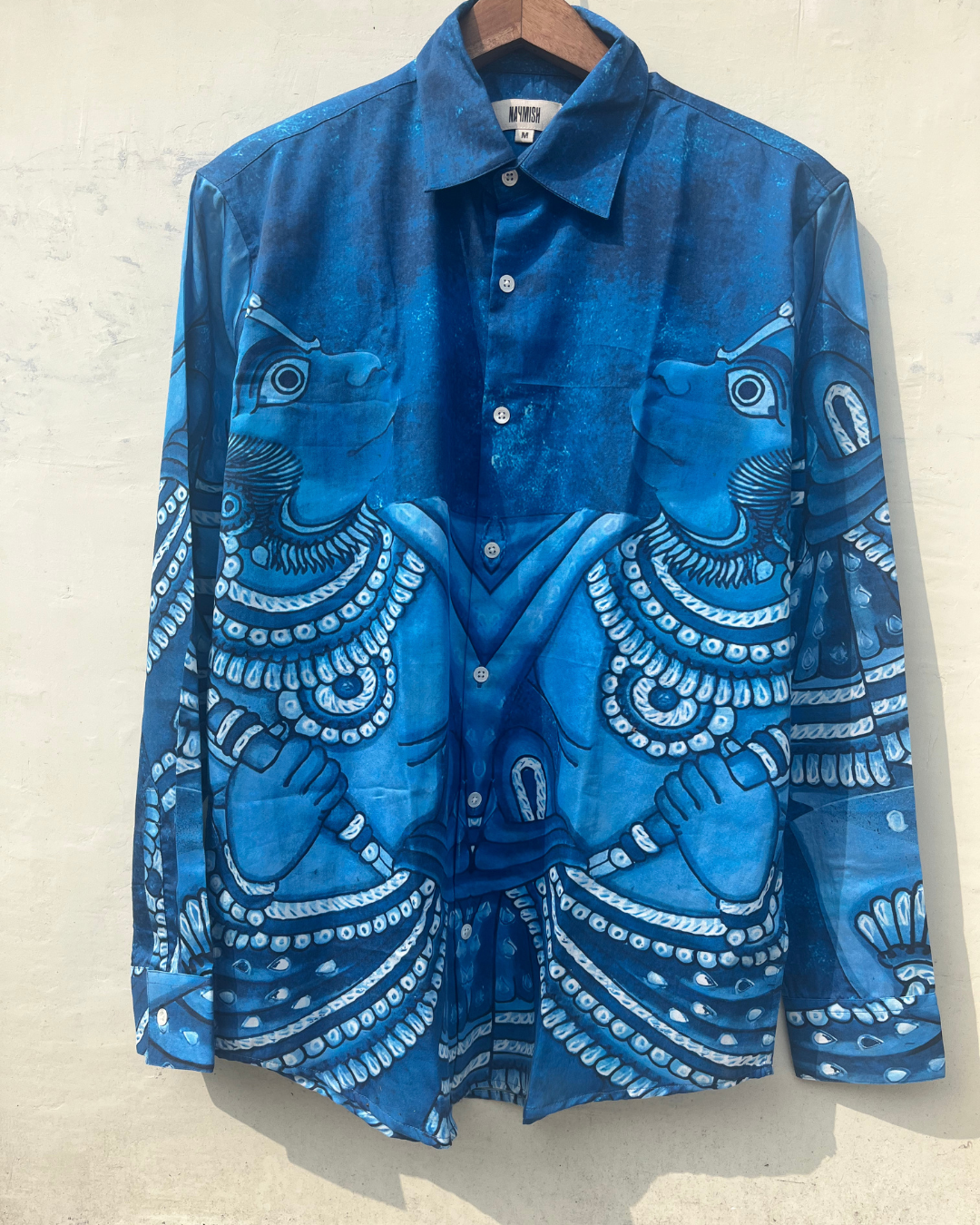 Vanaryugalam Men Shirt Blue in Soft Cotton or Premium Linen
