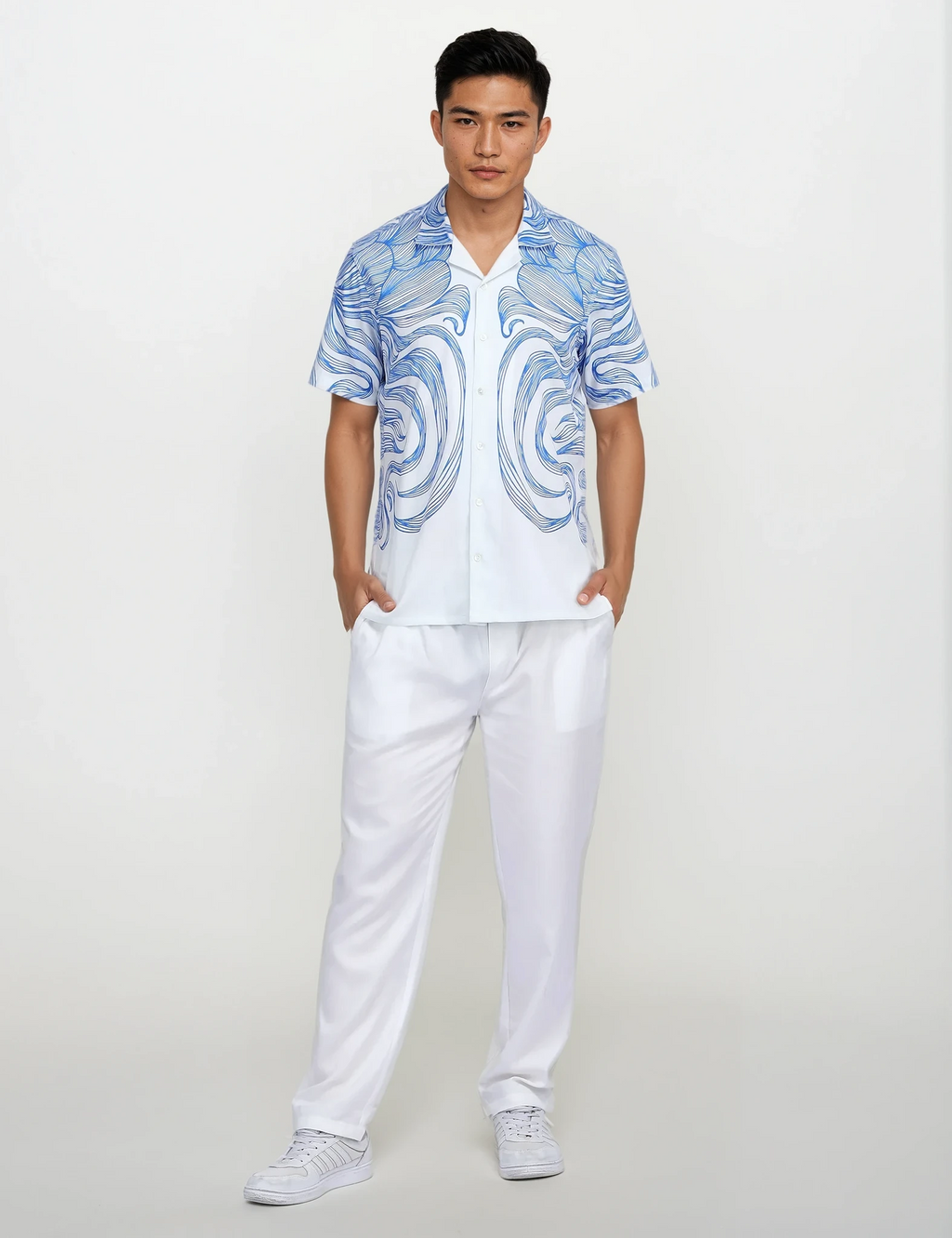 Song of River White Luxury Coord Sets for Men