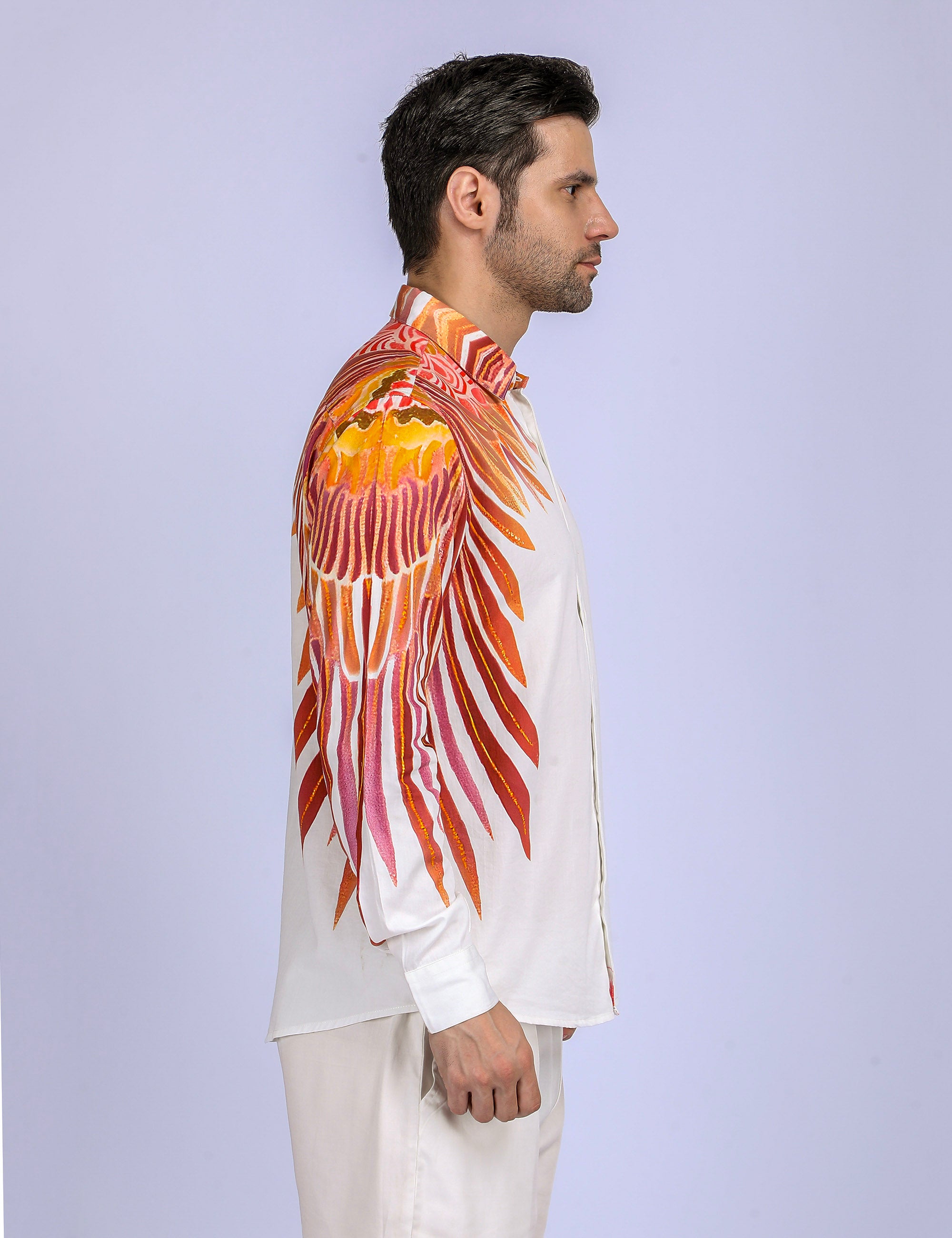 Birds of Flight - White party wear shirts for men