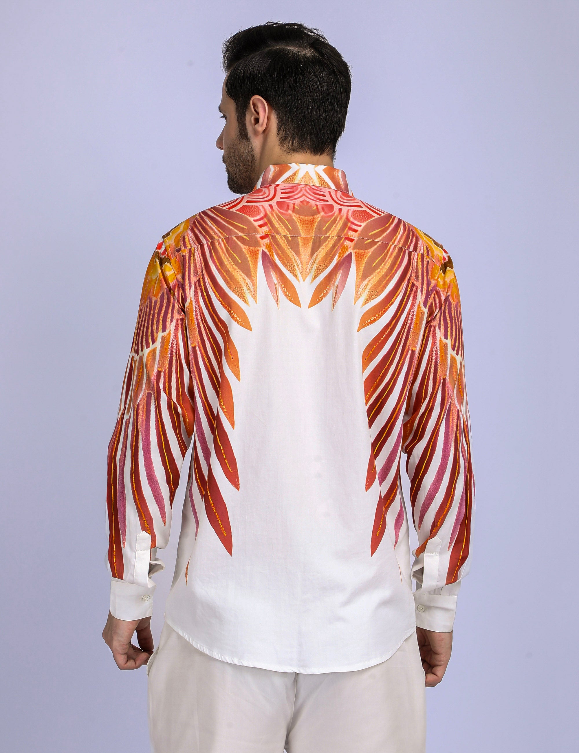 Birds of Flight - White party wear shirts for men