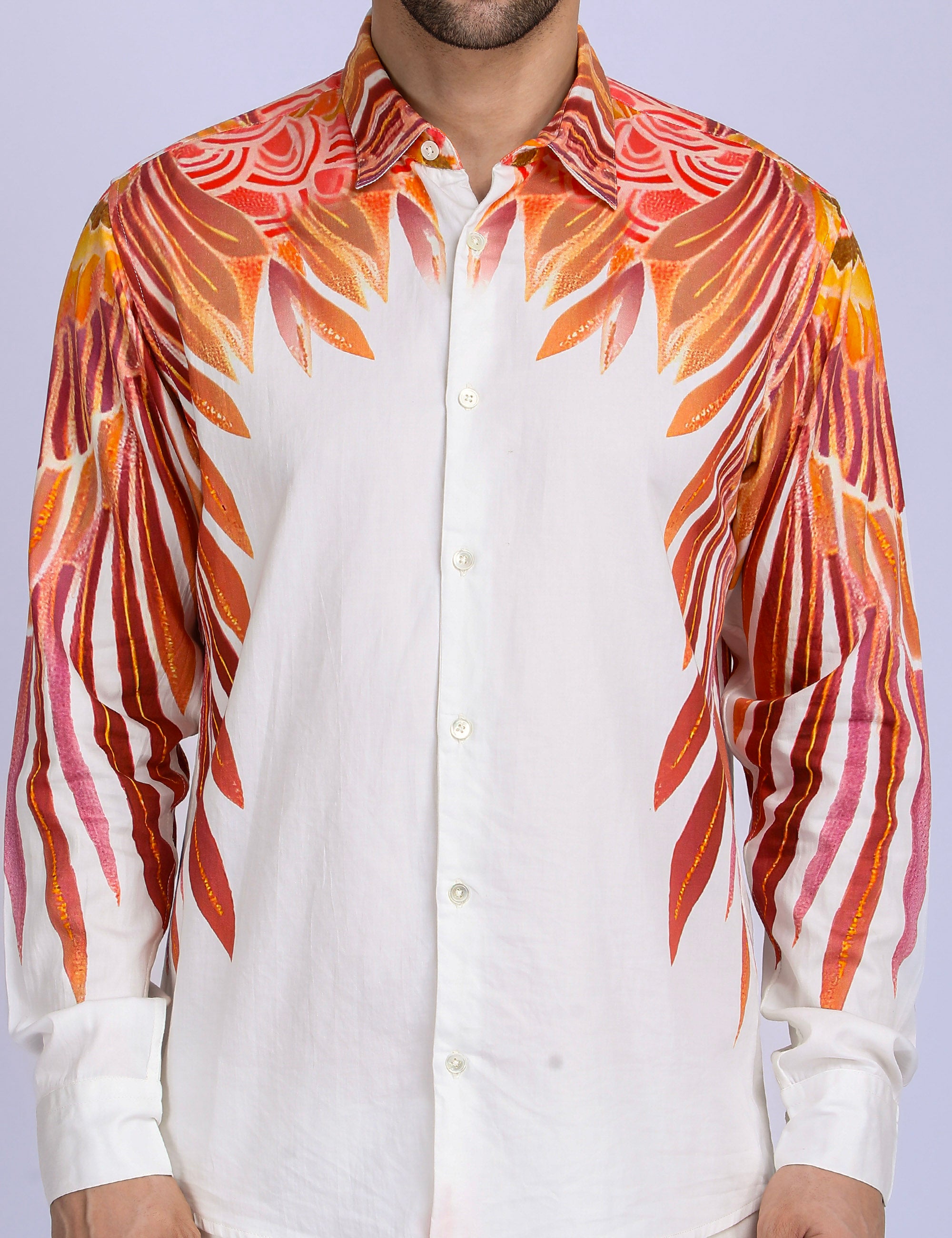 Birds of Flight - White party wear shirts for men
