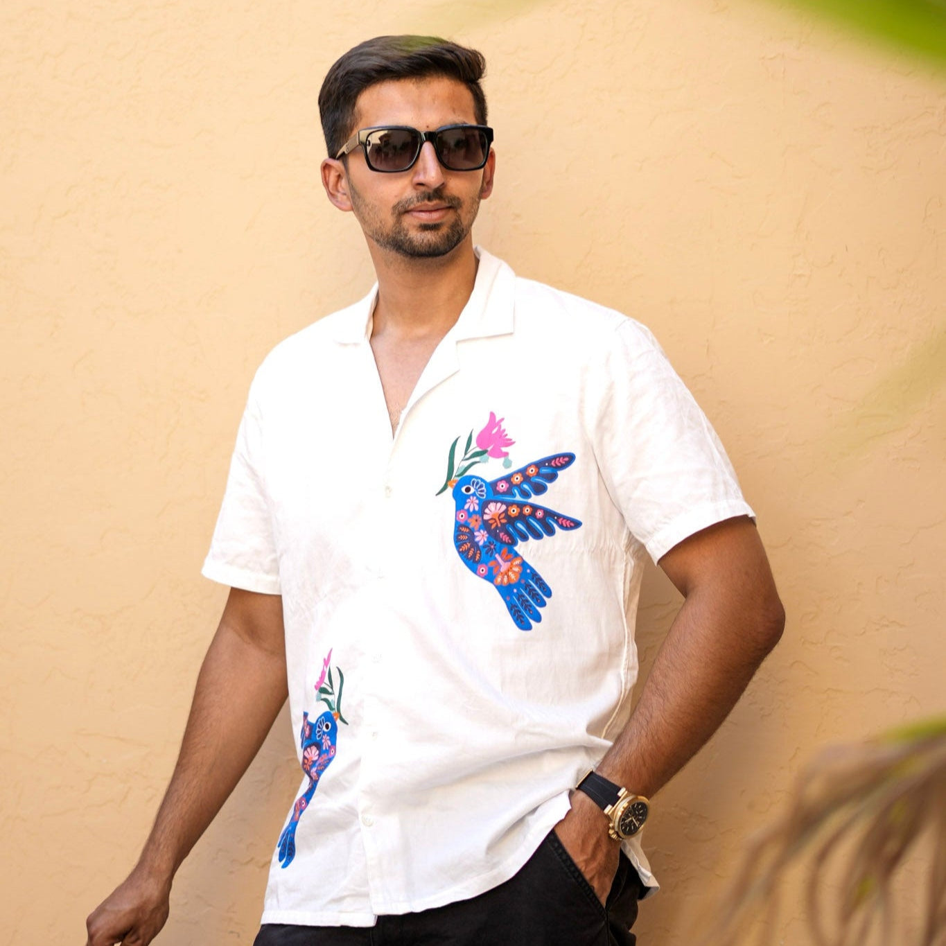 Eastern Bluebird Mens White Party Shirts