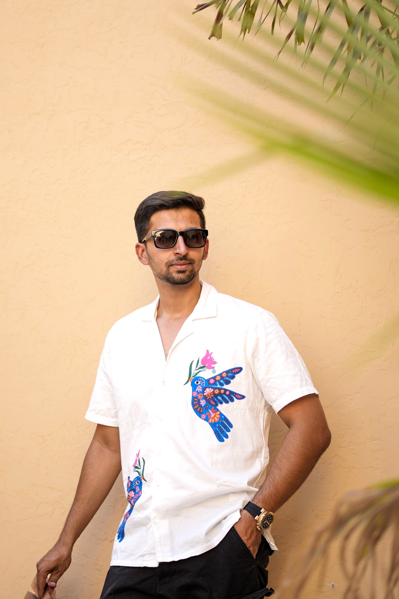 Eastern Bluebird Mens White Party Shirts