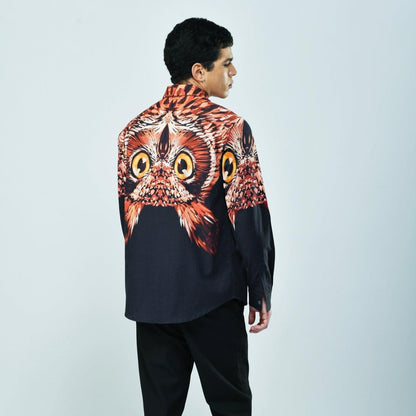 Owl Luxury black Shirt Men