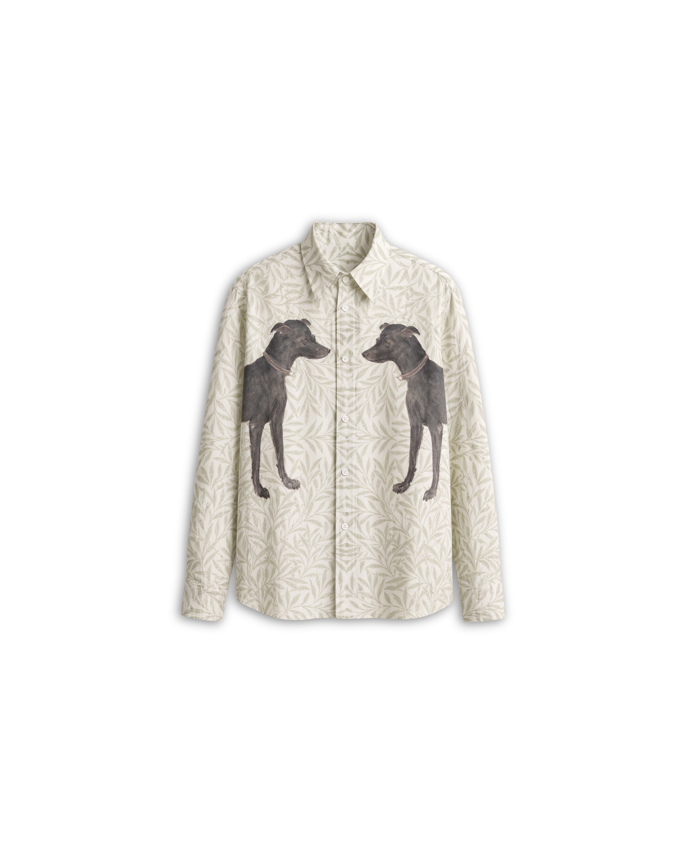 Shikari Shirt Men-Green-Dog-Shirt-Men-Giza-Cotton-Naymish