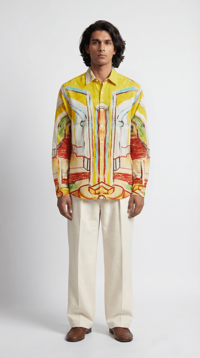 Asylum Shirt Men - Party Wear Shirts for Men - Linen or Cotton - Naymish Designs