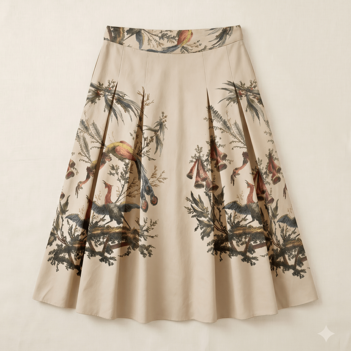 Aviary Bloom Pleated Skirt Women - Naymish Designs