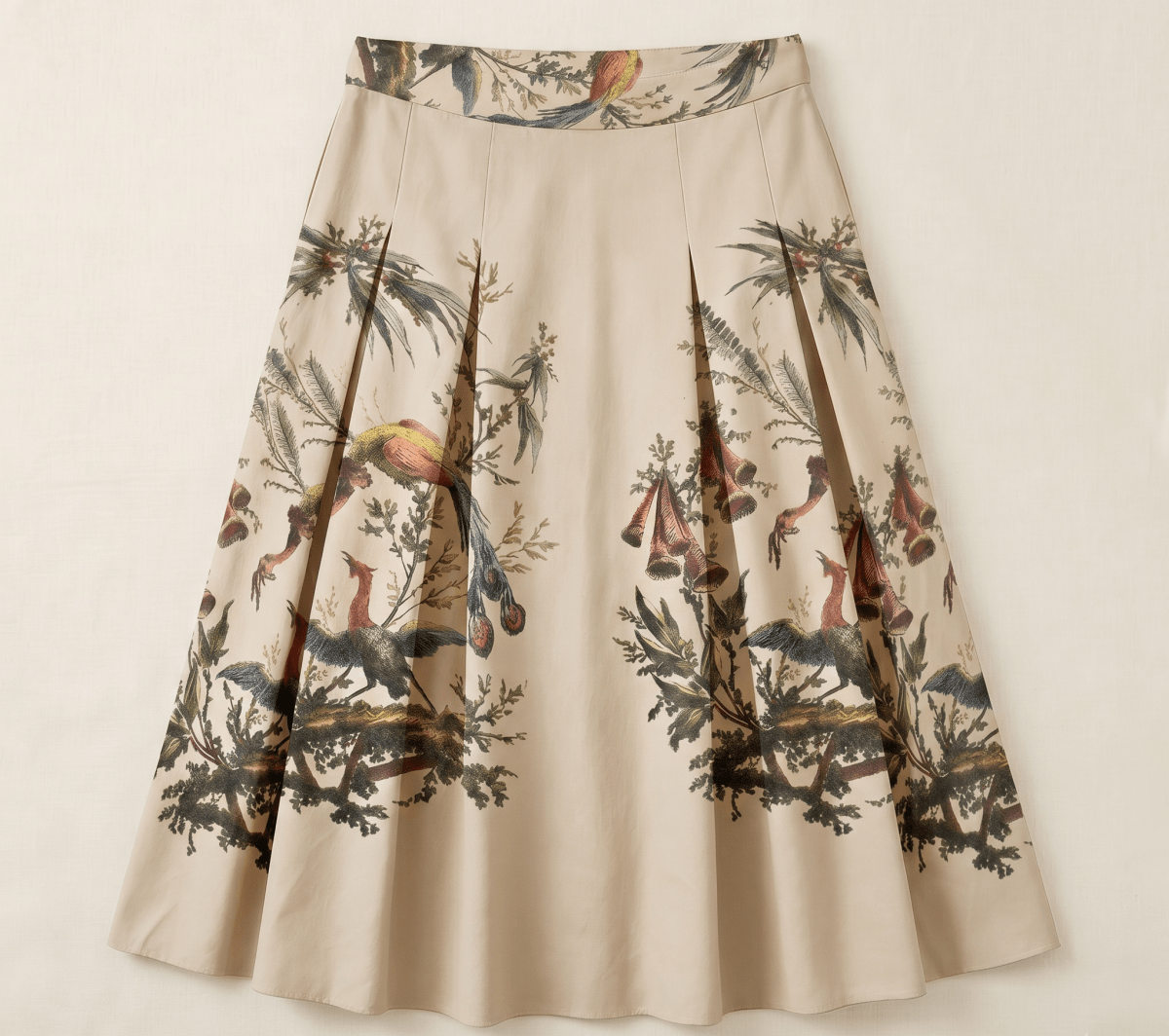Aviary Bloom Pleated Skirt Women - Naymish Designs