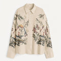 Aviary Bloom Shirt Men - bird print front view