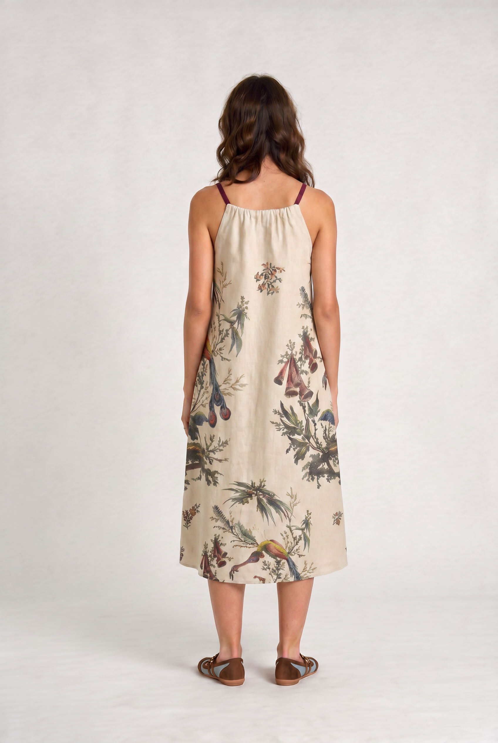Aviary Bloom Halter Dress Women - back view