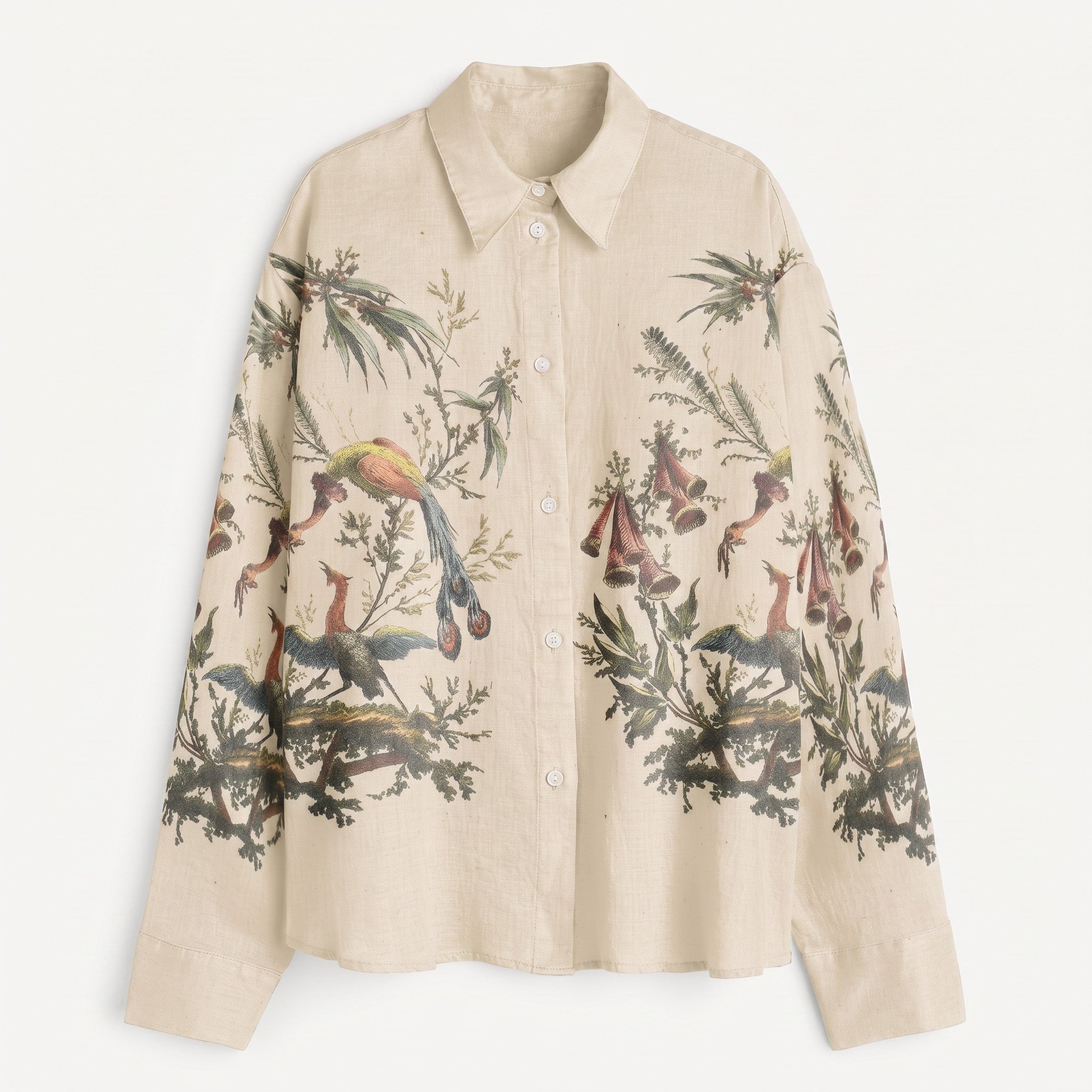 Aviary Bloom Shirt Men - flat lay