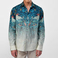 Bird Weave Shirt for Men Blue Available in Cotton and Linen - Naymish Designs