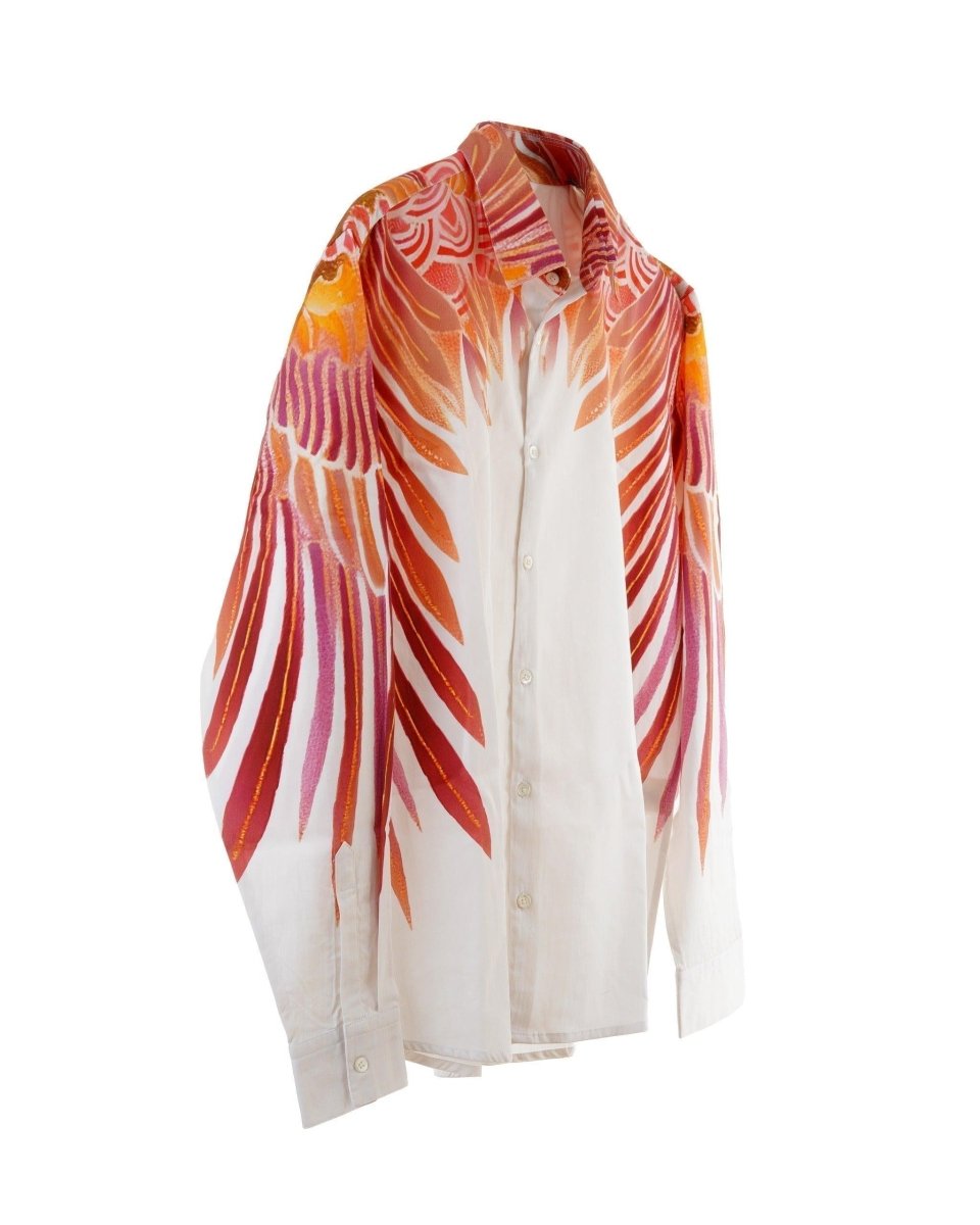 Birds of Flight White Shirt for Women - Naymish Designs