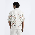 Blissful Meadow - White Summer Shirts for Men - Naymish Designs