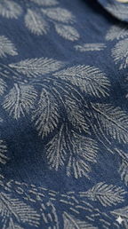 Gond Leaf blue print close-up