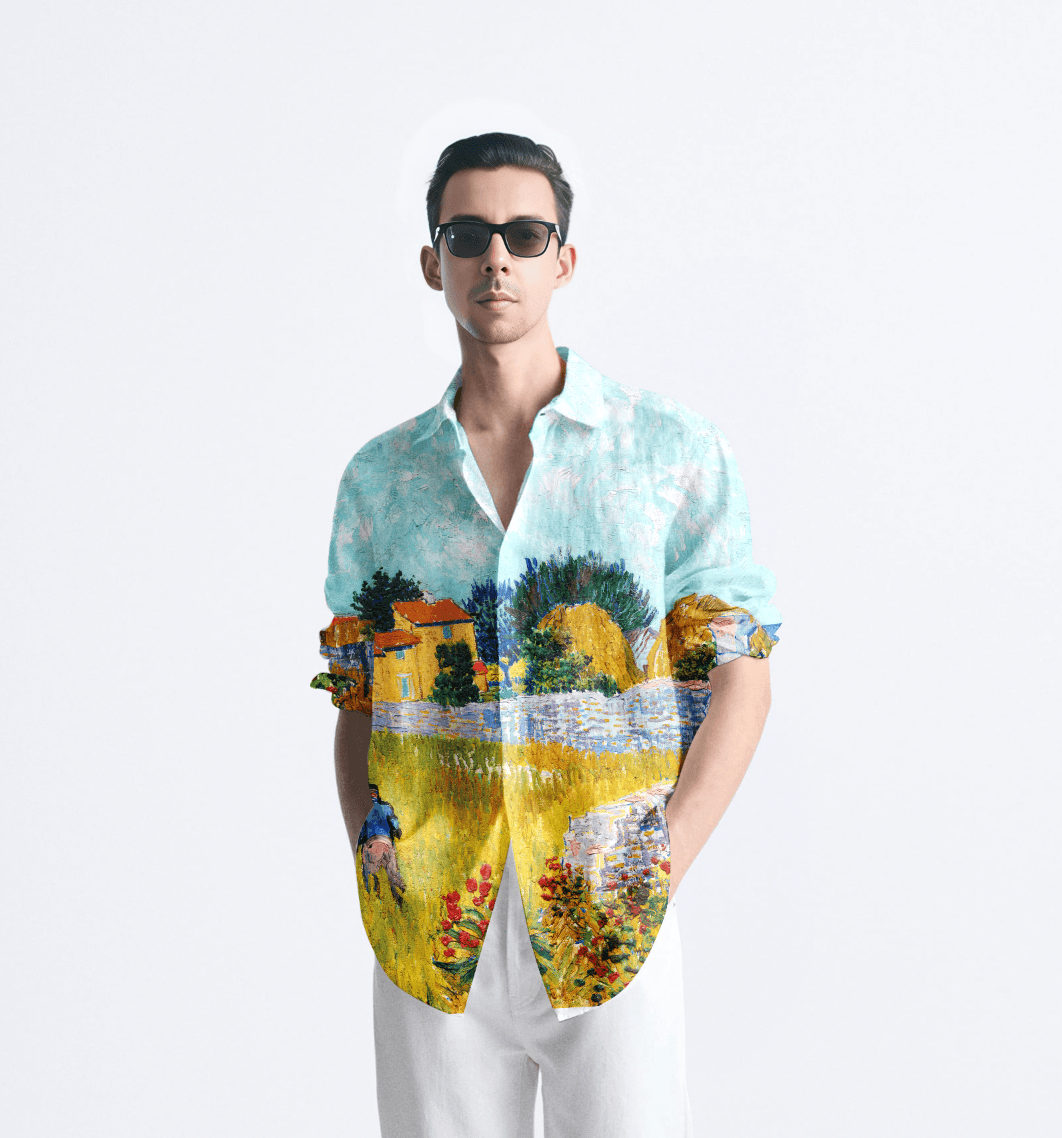 Farmhouse in Provence Shirt Men - Naymish Designs