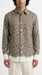 Fish Scale Shirt Men closeup detail