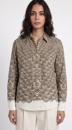 Fish Scale Shirt Women closeup detail