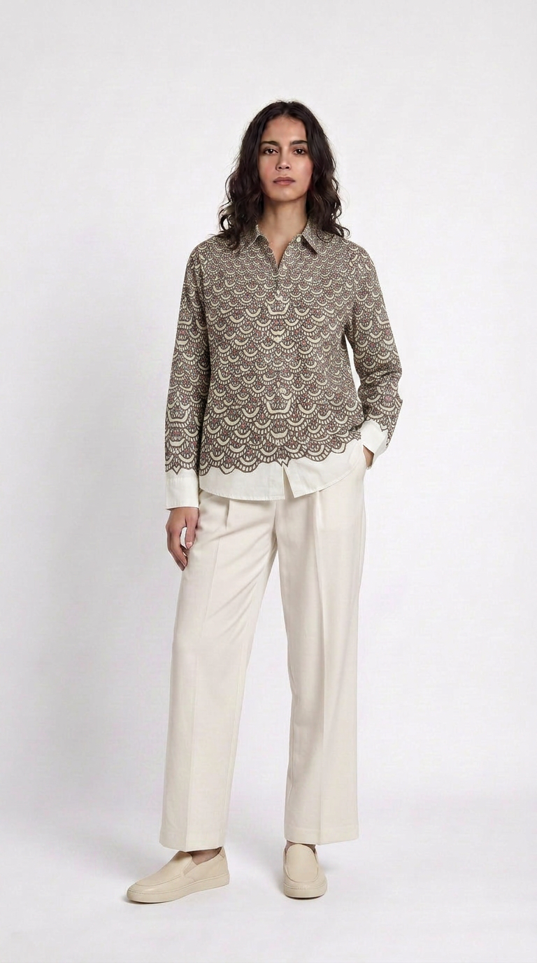 Fish Scale Shirt Women front view