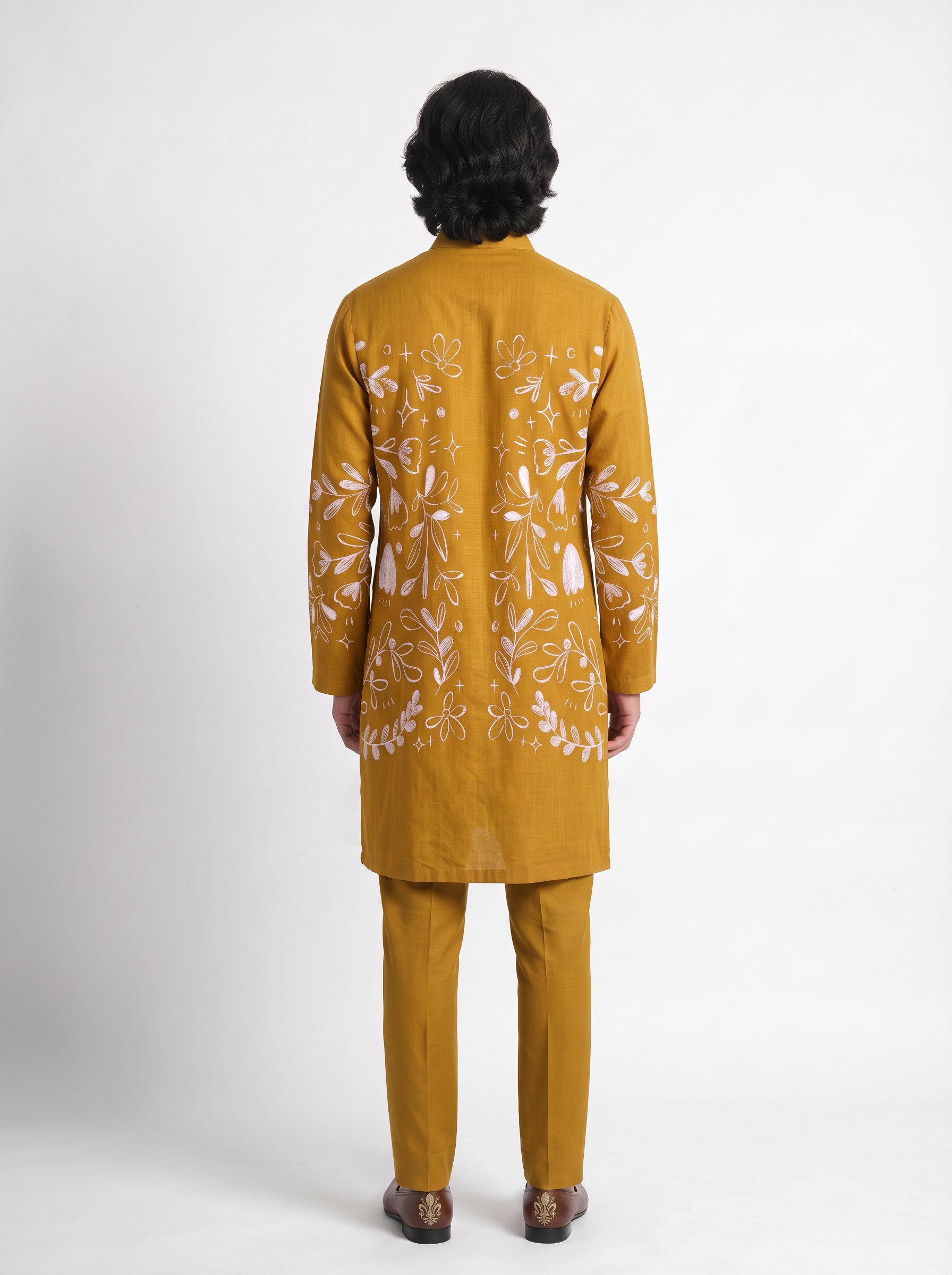Flowerchild Kurta Yellow Men