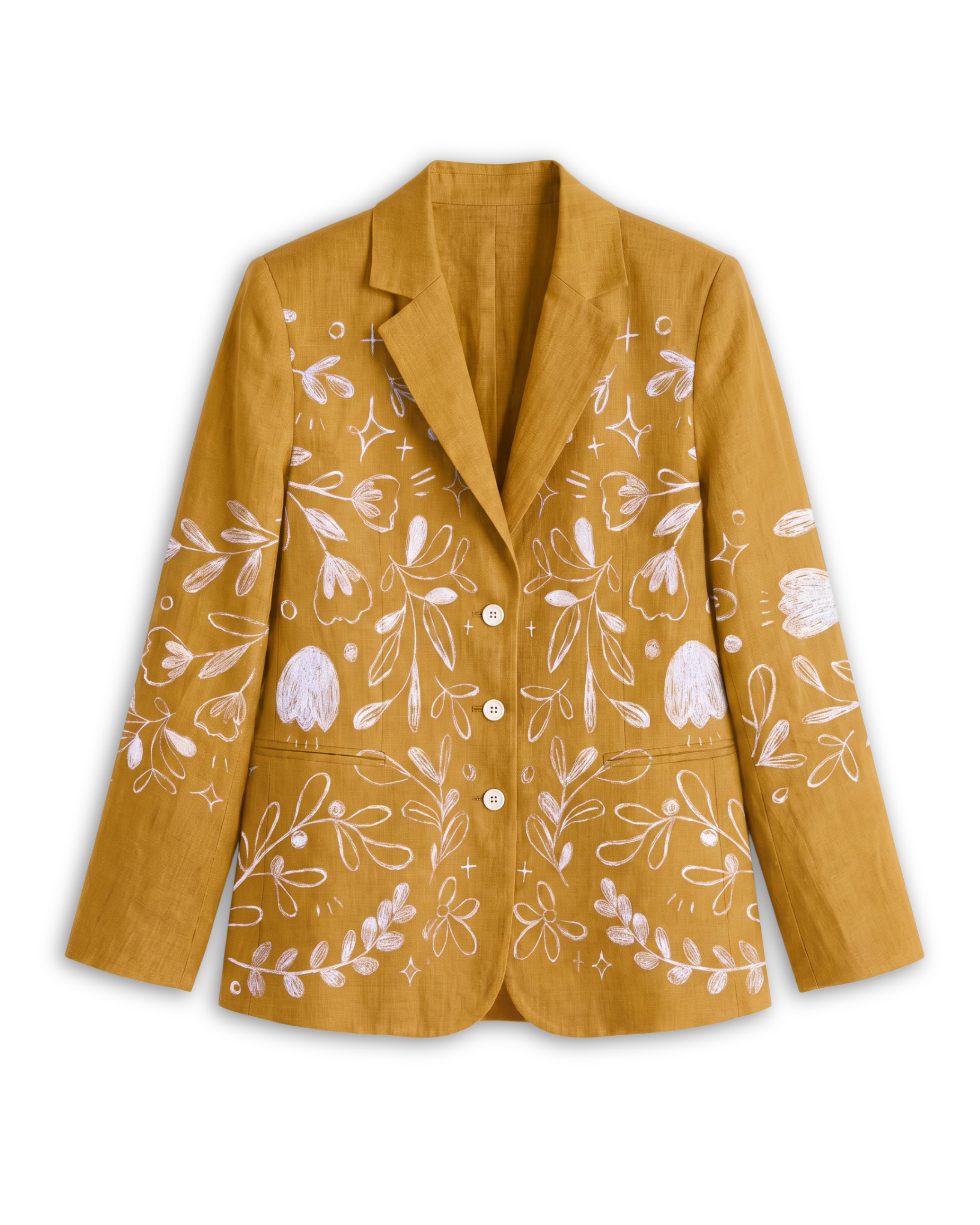 Flowerchild Blazer Women Yellow