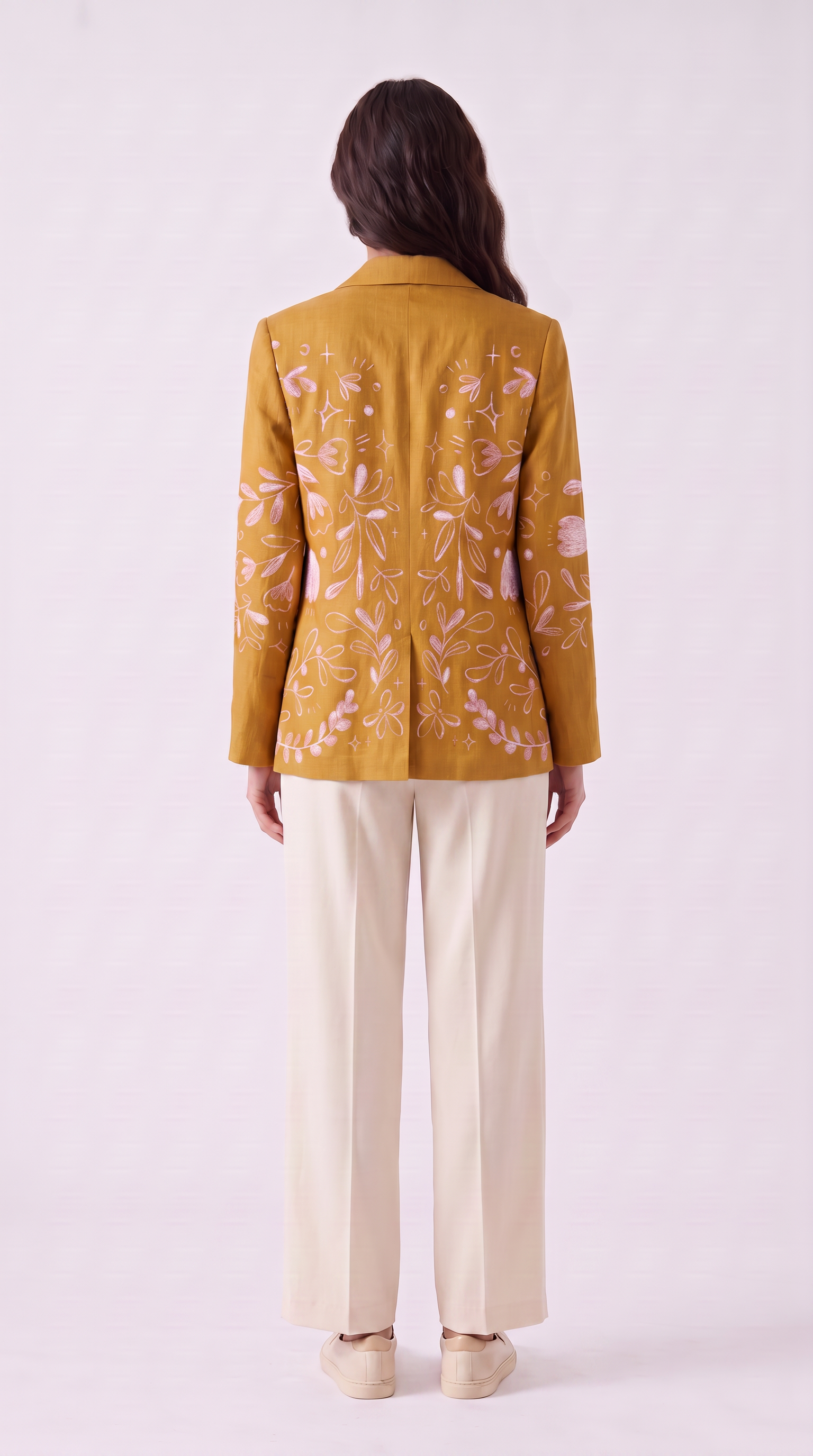 Flowerchild Blazer Women Yellow