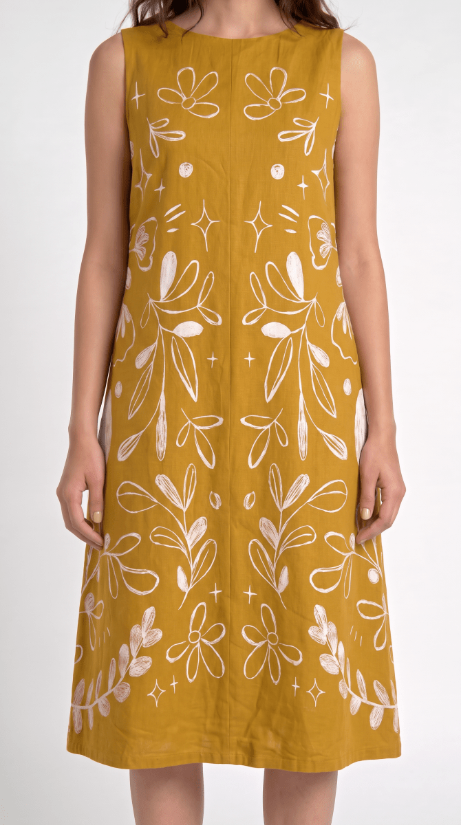 Flowerchild Dress Yellow women - Naymish Designs