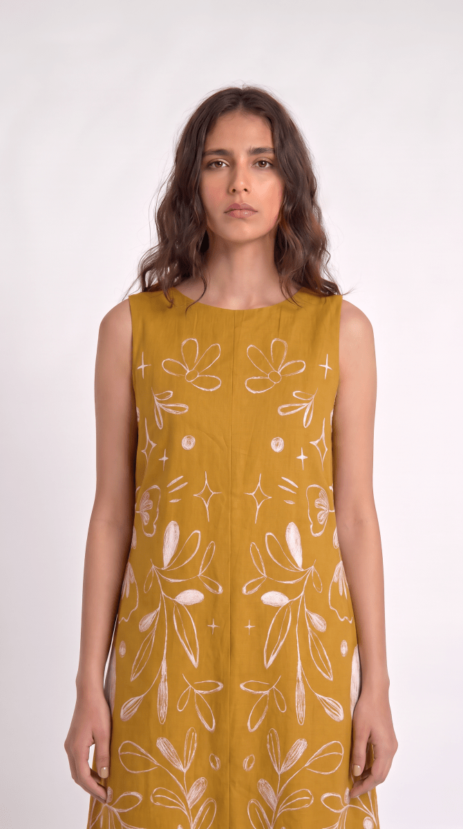 Flowerchild Dress Yellow women - Naymish Designs