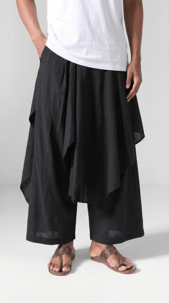 Frill Pants Black Men - Naymish Designs