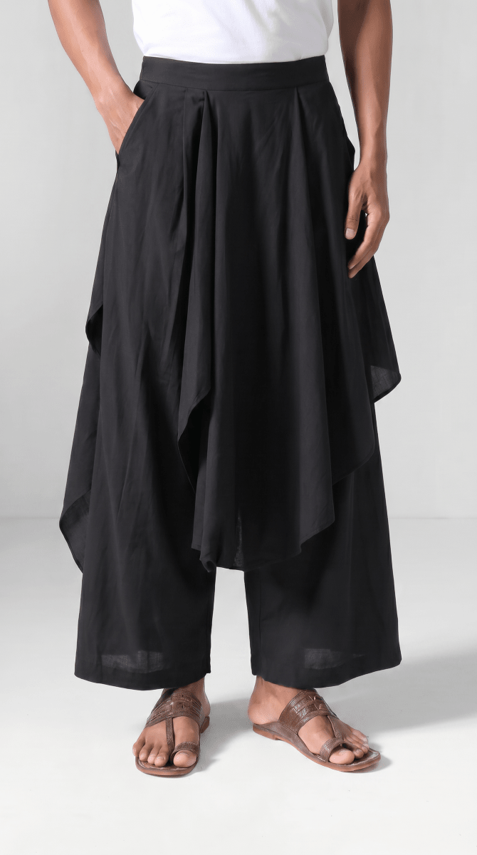 Frill Pants Black Men - Naymish Designs