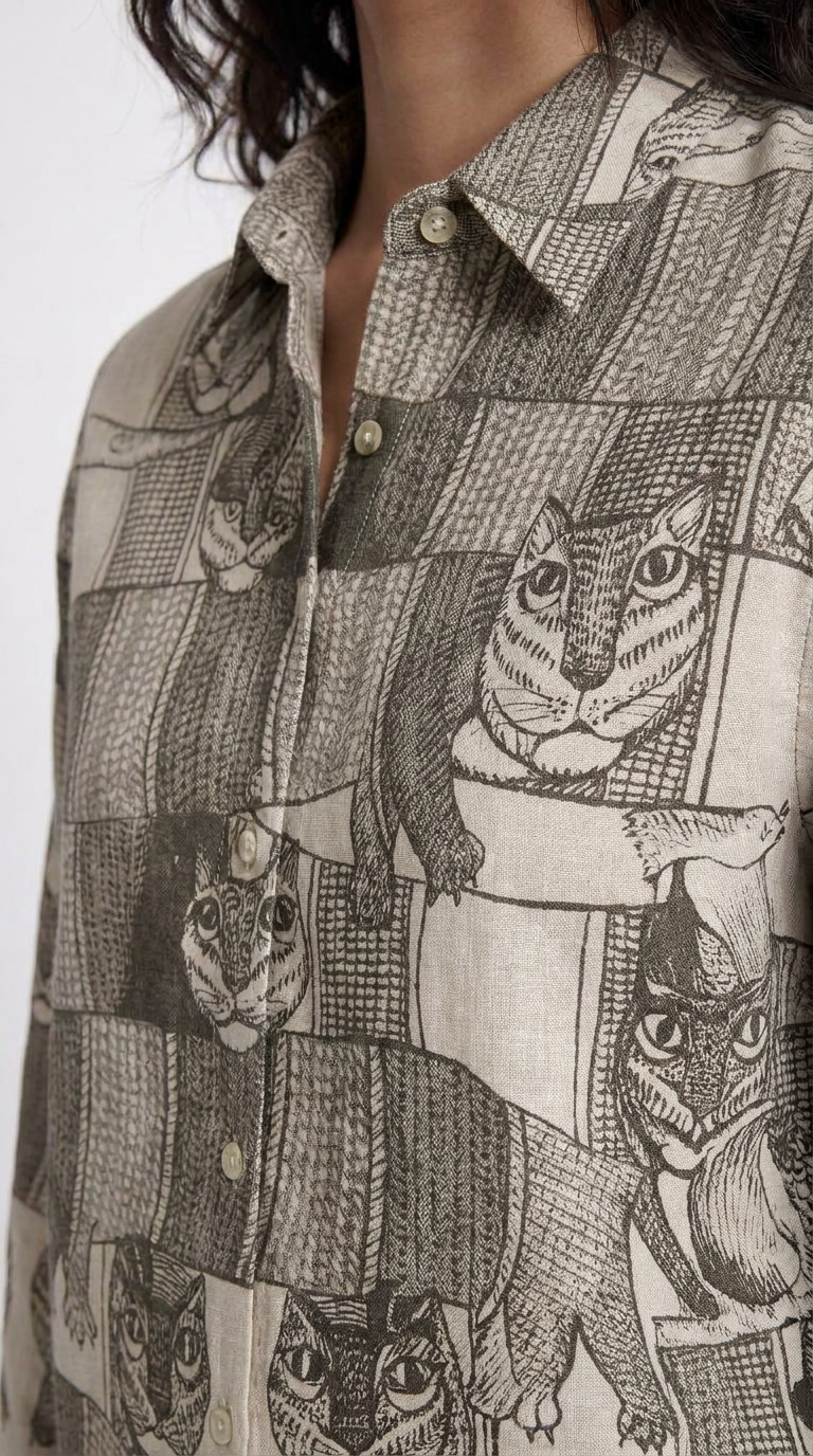 Gond Forest Shirt Women closeup view