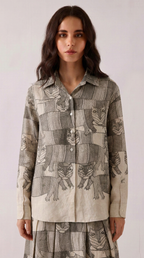 Gond Forest Shirt Women front detail