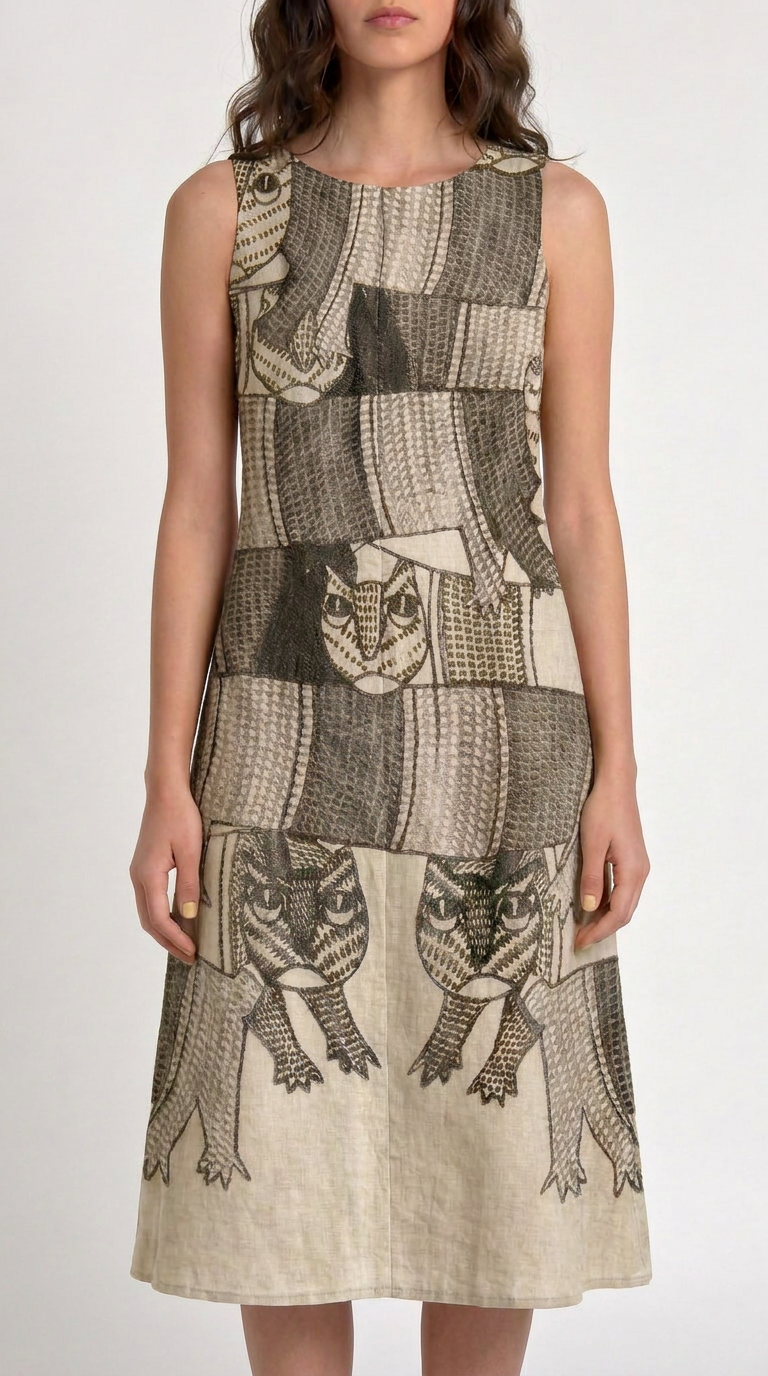 Gond Forest Dress Women front view