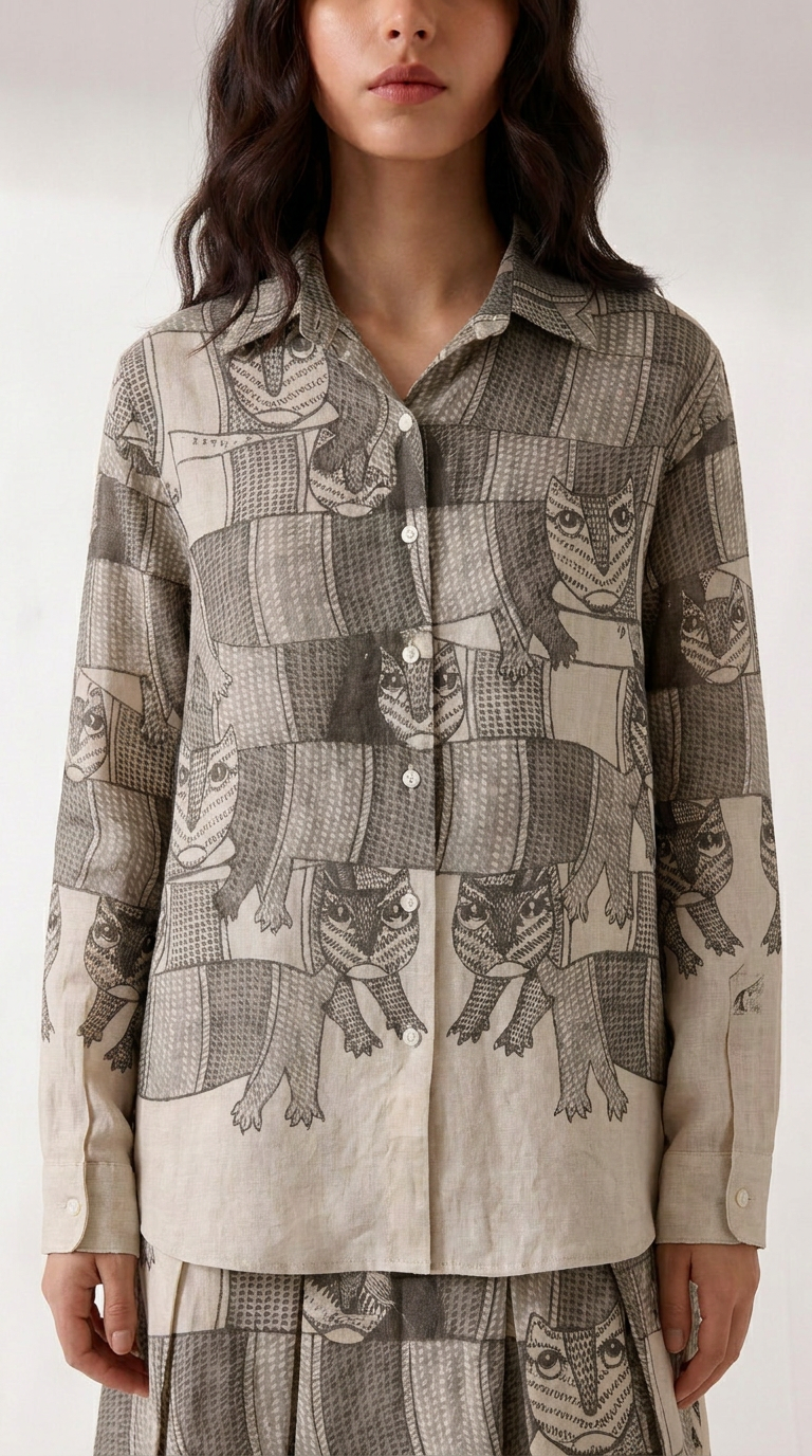 Gond Forest Shirt Women print detail
