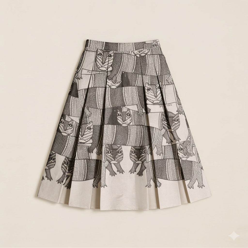Gond Forest Skirt Women flat front view