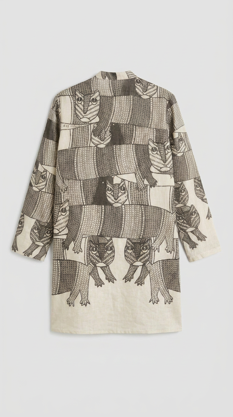 Gond Forest Kurta Set flat kurta back view