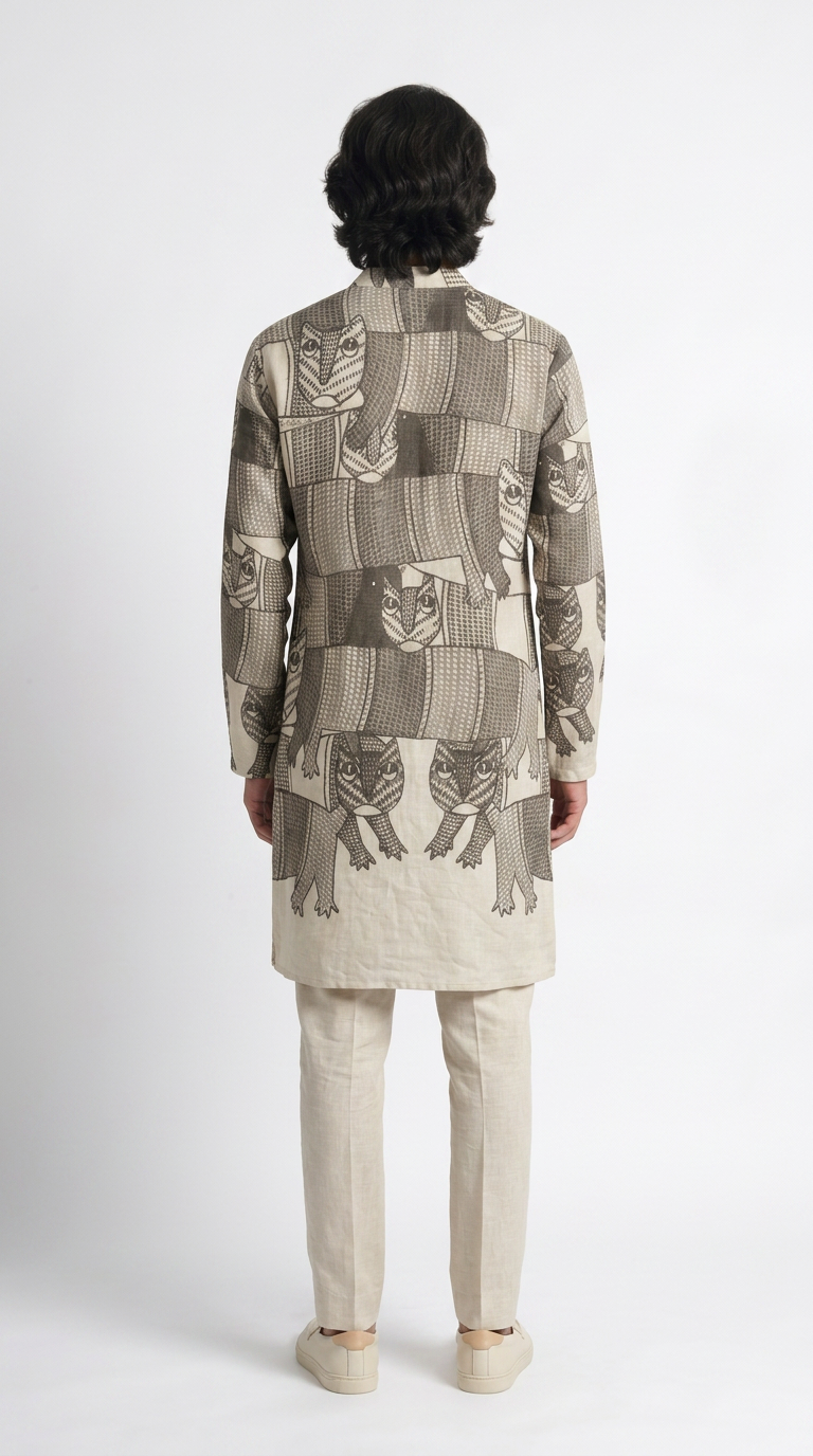 Gond Forest Kurta Men back view