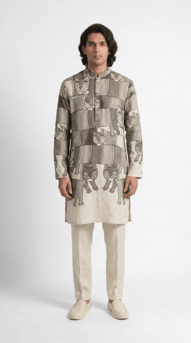 Gond Forest Kurta Men - Naymish Designs