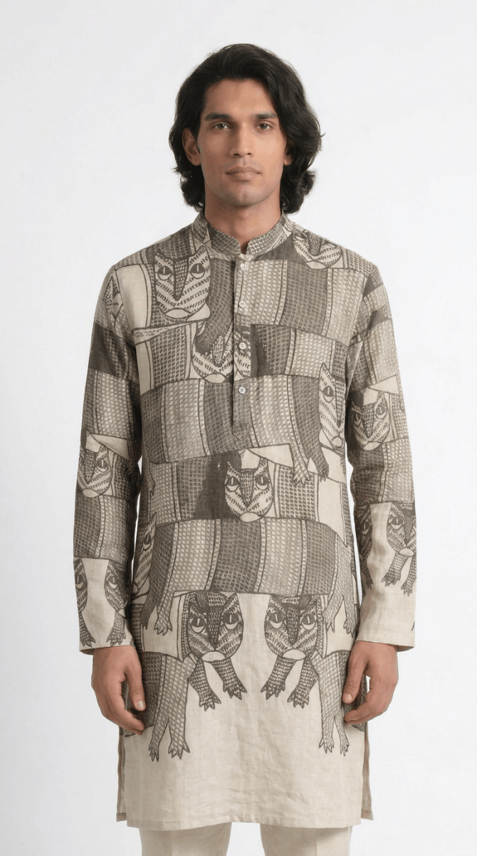 Gond Forest Kurta Set Men - Naymish Designs