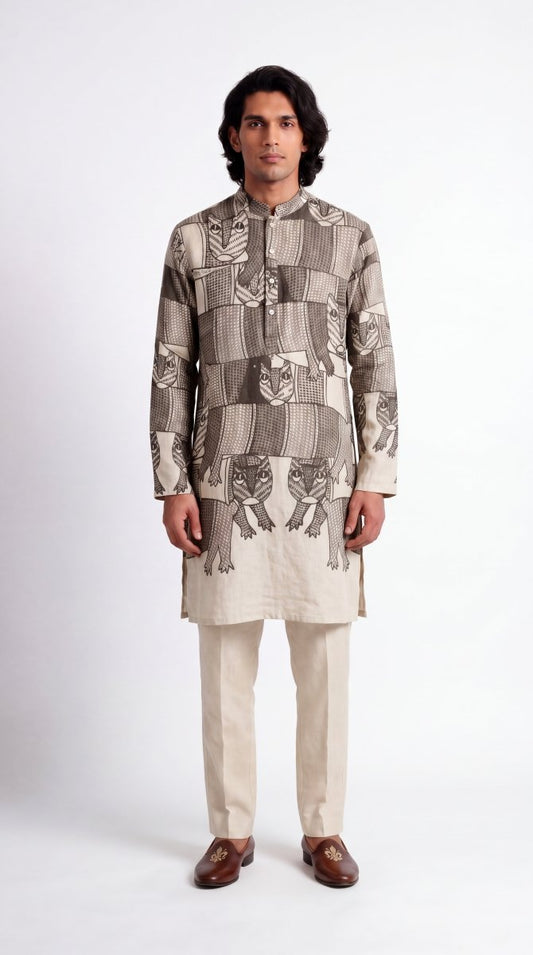 Gond Forest Men Kurta Festive Wear - Naymish Designs