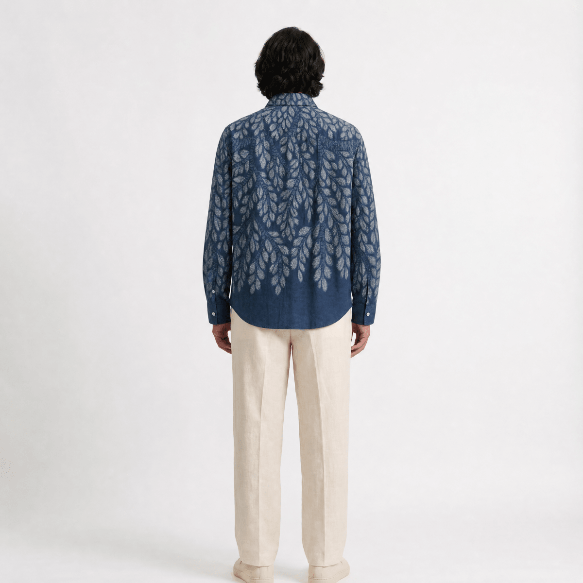 Gond Leaf — Shirt Men - Blue - Naymish Designs