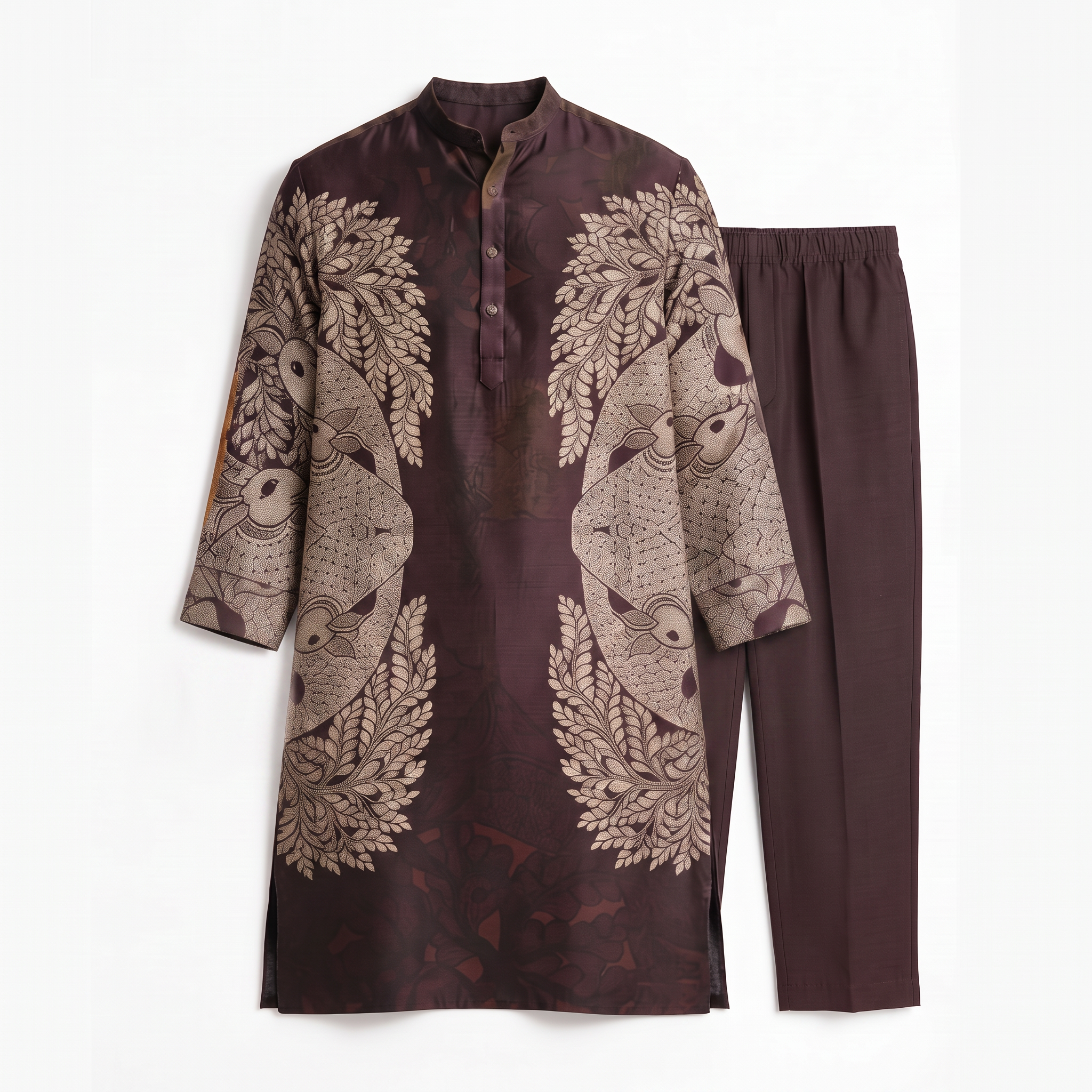 Gondlife Kurta Brown Men