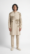 Gond Tiger Kurta Set Men kurta front model view